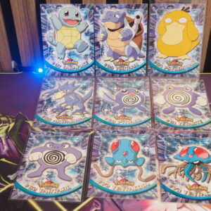 Pack cartes pokemon topps 1999 serie 1 vf logo bleu eau tortank tartard psykokwak