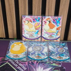 Pack cartes pokemon topps 1999 serie 1 vf logo bleu arene azuria 5 cartes psykokwak tetarte